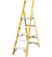Model No. F8400 Fibreglass Swingback Platform Ladder for Electrical and Commercial Access Use, Professional Insulated Working Ladder for Maintenance, Repair and Installation Tasks 